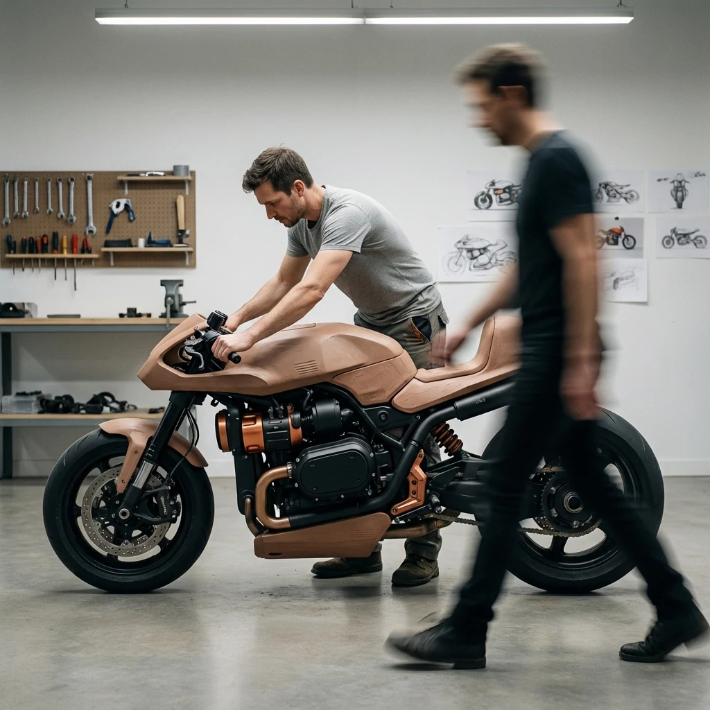 A rendered workshop scenario.